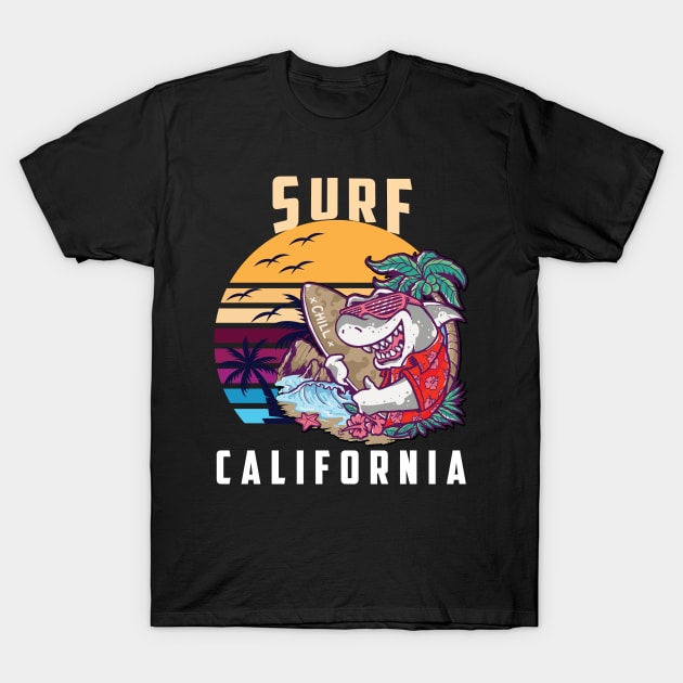 surfing beach T-Shirt by Riyadkhandaker